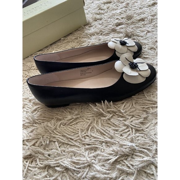 Slip On Shoes Camellia Daisy Floral Ballet Flats 8.5 M Classic Elements Black - Picture 2 of 8